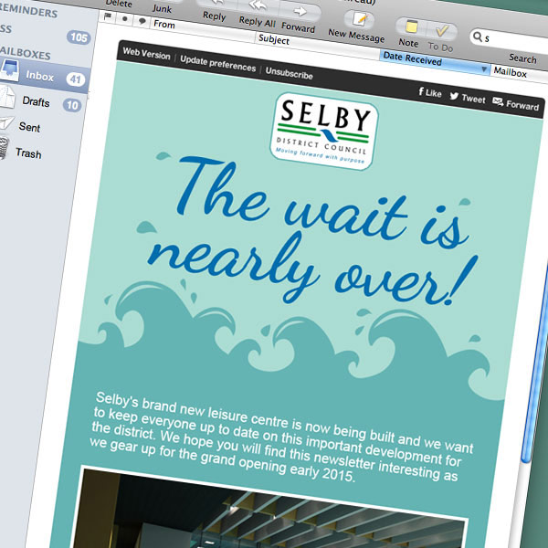 email campaign design and management for selby district council